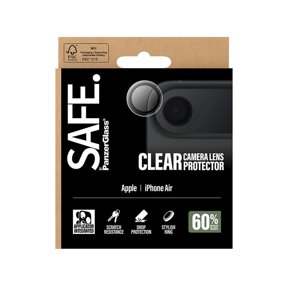 Bakre kamera beskyttelsesfilm PanzerGlass Safe. for Apple iPhone 17 Air, Herdet glass, Gjennomsiktig