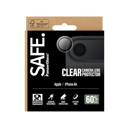 Bakre kamera beskyttelsesfilm PanzerGlass Safe. for Apple iPhone 17 Air, Herdet glass, Gjennomsiktig