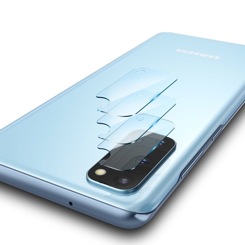 Beskyttelsesfolie for bakre kamera Ringke IDGL for Samsung Galaxy S20 5G G981 / S20 G980, Herdet glass, Sett med 3 stykker, Gjennomsiktig