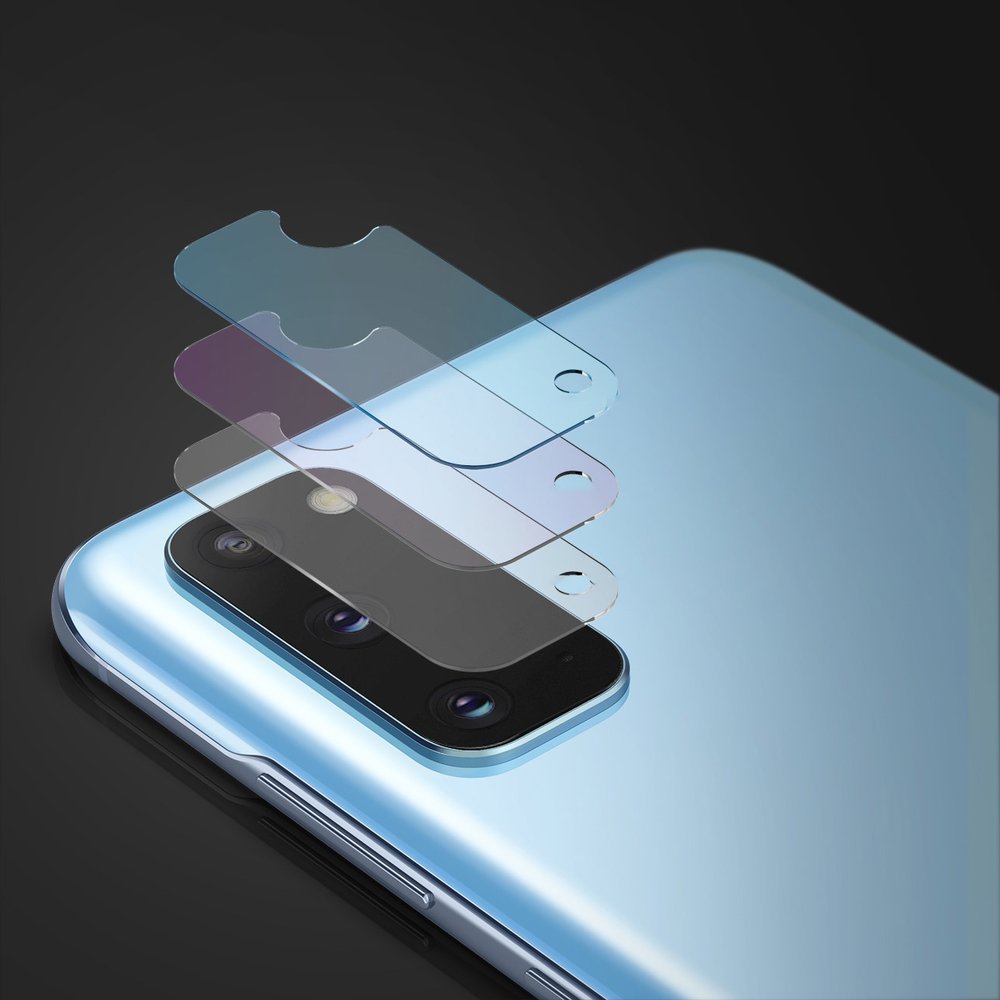 Beskyttelsesfolie for bakre kamera Ringke IDGL for Samsung Galaxy S20 5G G981 / S20 G980, Herdet glass, Sett med 3 stykker, Gjennomsiktig