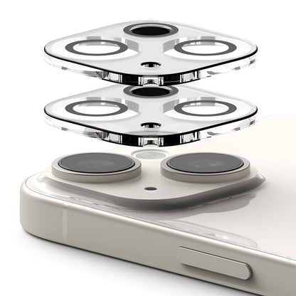 Beskyttelsesfolie for bakre kamera Ringke for Apple iPhone 15 Plus / 15, Herdet glass, Sett med 2 stykker, Gjennomsiktig