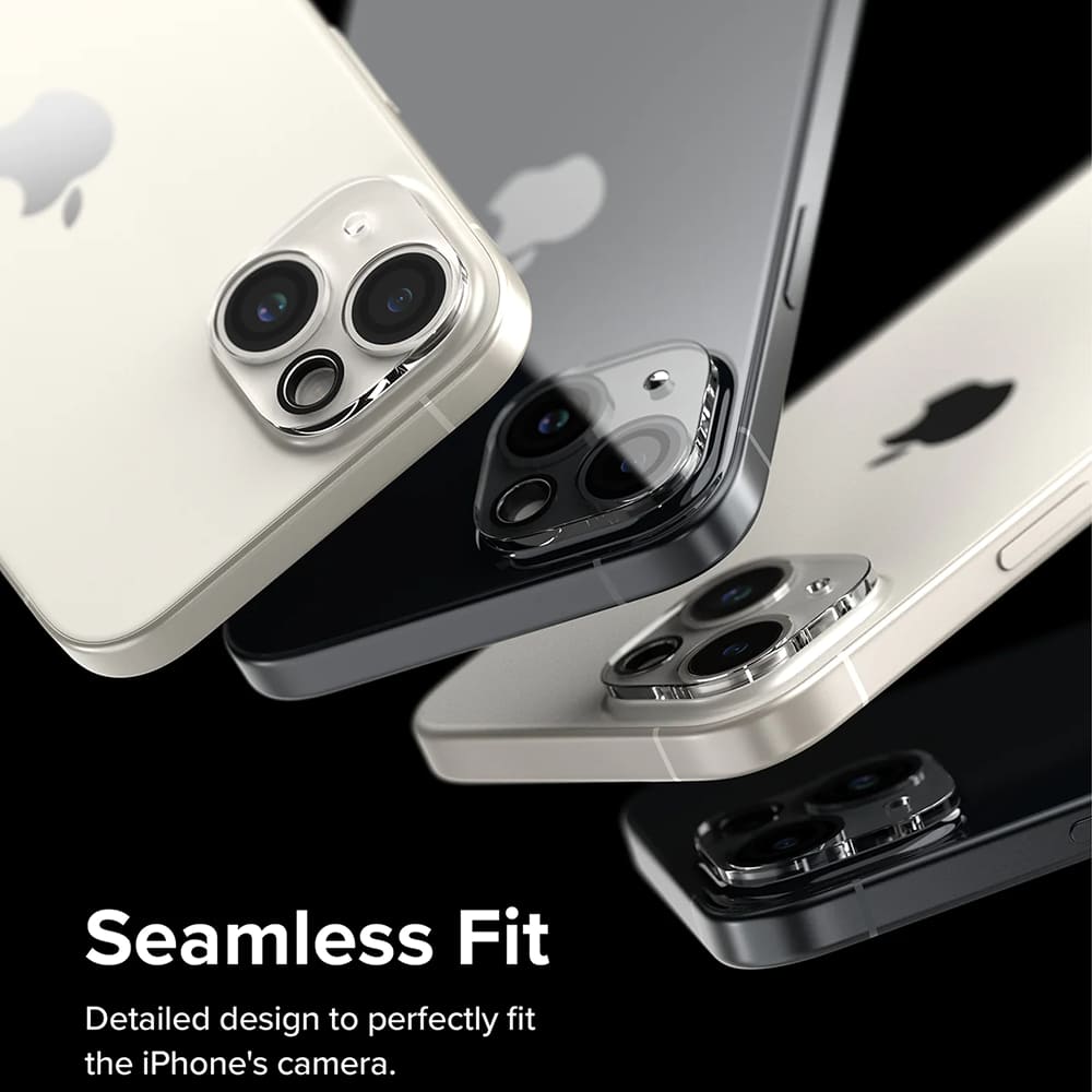 Beskyttelsesfolie for bakre kamera Ringke for Apple iPhone 15 Plus / 15, Herdet glass, Sett med 2 stykker, Gjennomsiktig