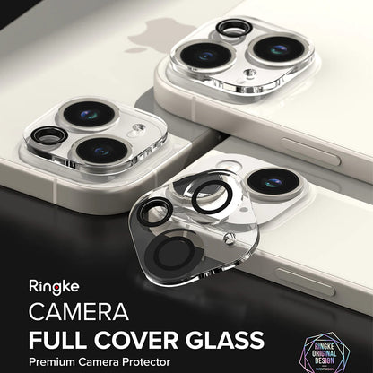 Beskyttelsesfolie for bakre kamera Ringke for Apple iPhone 15 Plus / 15, Herdet glass, Sett med 2 stykker, Gjennomsiktig