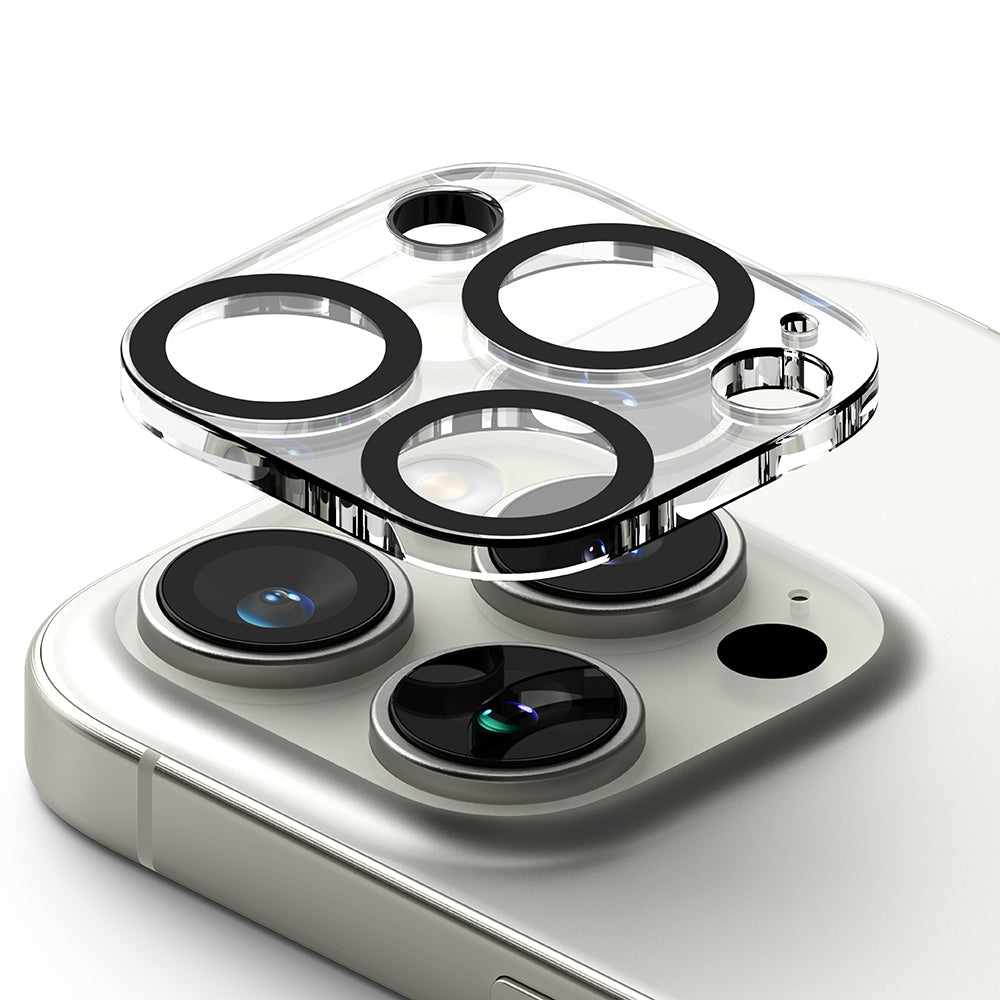Beskyttelsesfolie for bakre kamera Ringke for Apple iPhone 16 Pro Max / 16 Pro, Herdet glass, Sett med 2 stykker, Gjennomsiktig