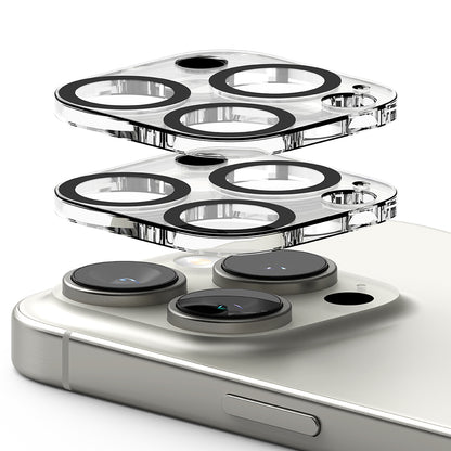 Beskyttelsesfolie for bakre kamera Ringke for Apple iPhone 16 Pro Max / 16 Pro, Herdet glass, Sett med 2 stykker, Gjennomsiktig