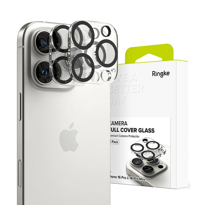 Beskyttelsesfolie for bakre kamera Ringke for Apple iPhone 16 Pro Max / 16 Pro, Herdet glass, Sett med 2 stykker, Gjennomsiktig