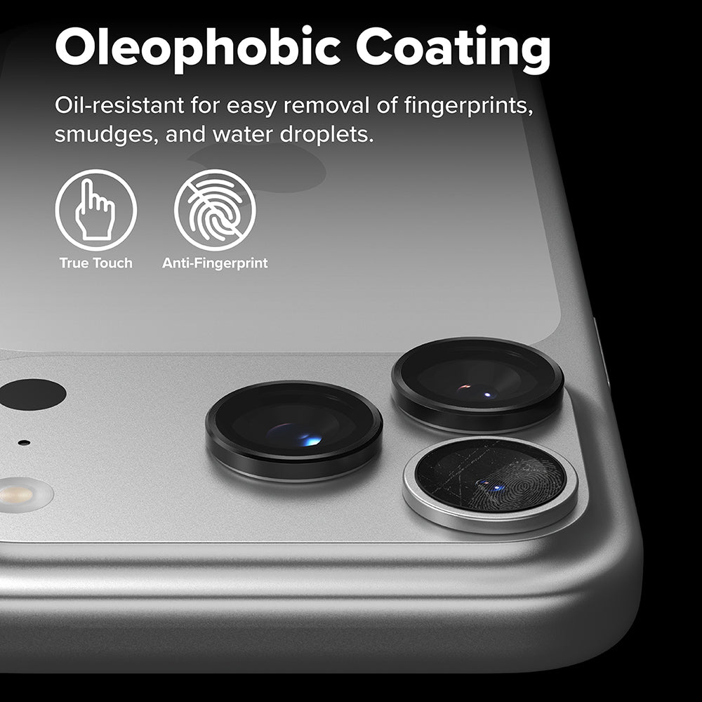 Beskyttelsesfilm for bakre kamera Ringke for Apple iPhone 17 Pro Max / 17 Pro, Herdet glass, Svart
