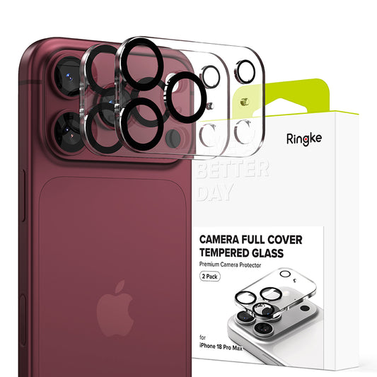 Ringke bakkamera beskyttelsesfilm for Apple iPhone 18 Pro Max, herdet glass, sett med 2 stk, gjennomsiktig