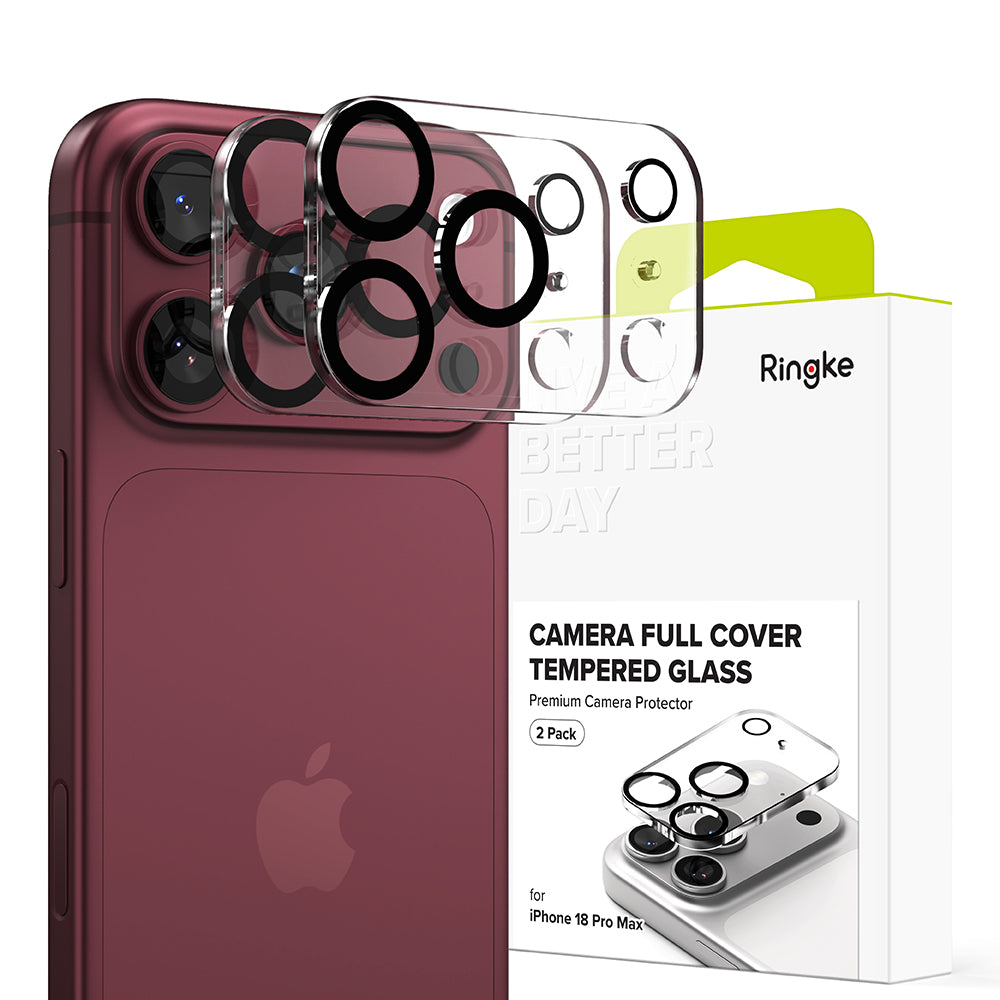 Ringke bakkamera beskyttelsesfilm for Apple iPhone 18 Pro, herdet glass, sett med 2 stk, gjennomsiktig