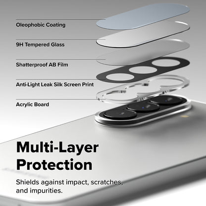 Beskyttelsesfolie for bakre kamera Ringke for Samsung Galaxy A57 5G / A37 5G, Herdet glass, Sett med 2 stykker, Gjennomsiktig