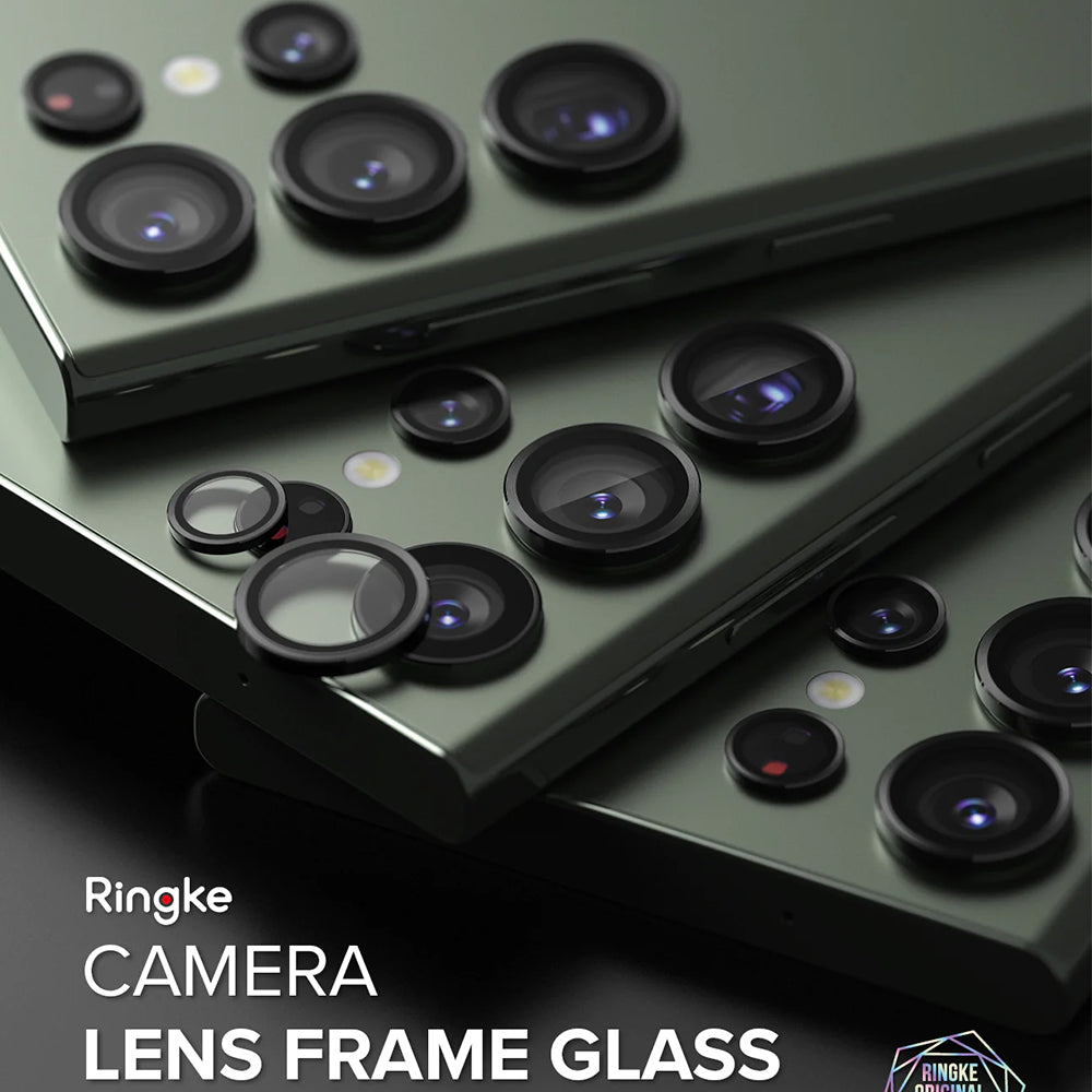 Beskyttelsesfolie Ringke Bakre Kamera for Samsung Galaxy S23 Ultra S918, Herdet Glass, Svart