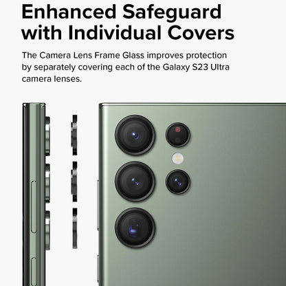 Beskyttelsesfolie Ringke Bakre Kamera for Samsung Galaxy S23 Ultra S918, Herdet Glass, Svart