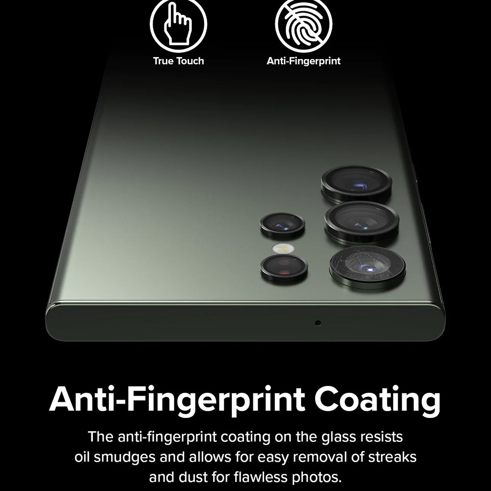 Beskyttelsesfolie Ringke Bakre Kamera for Samsung Galaxy S23 Ultra S918, Herdet Glass, Svart