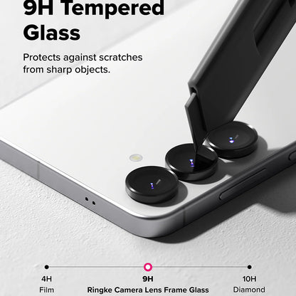 Ringke bakkamera beskyttelsesfilm for Samsung Galaxy S25 FE, herdet glass, sett med 2 stk, svart