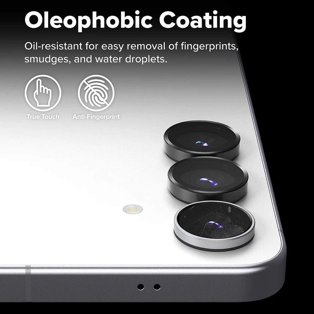 Ringke bakkamera beskyttelsesfilm for Samsung Galaxy S25 FE, herdet glass, sett med 2 stk, svart