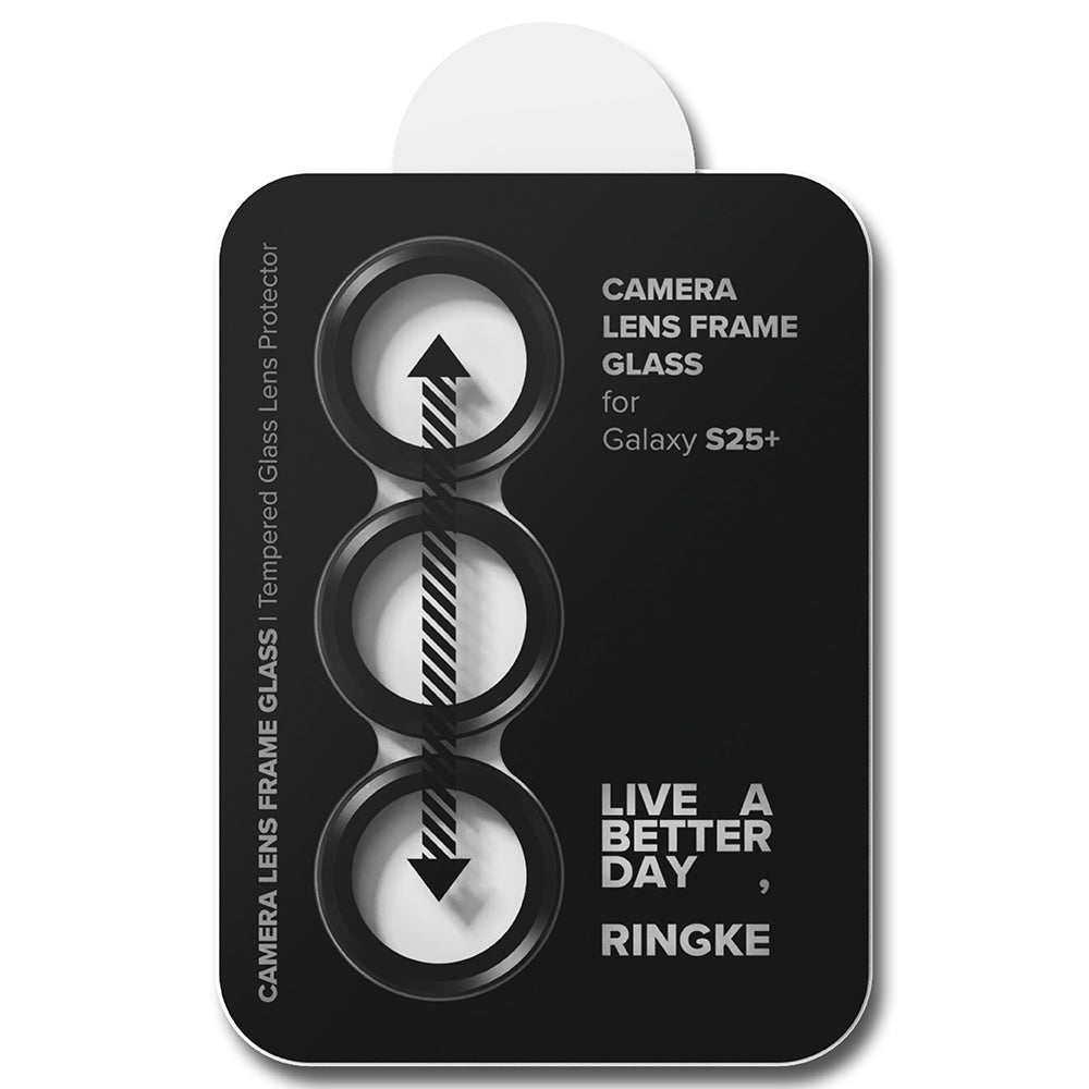 Beskyttelsesfolie Ringke Bakre Kamera for Samsung Galaxy S25 S931, Herdet Glass, Svart