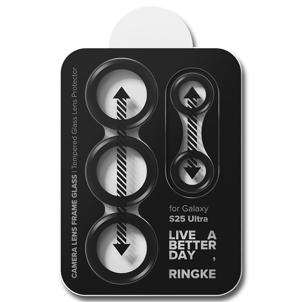 Beskyttelsesfolie Ringke Bakre Kamera for Samsung Galaxy S25 Ultra S938, Herdet Glass, Svart