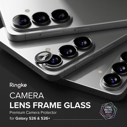 Beskyttelsesfolie Ringke Bakre Kamera for Samsung Galaxy S26 Plus S947 / S26, Herdet Glass, Sett med 2 stykker, Svart