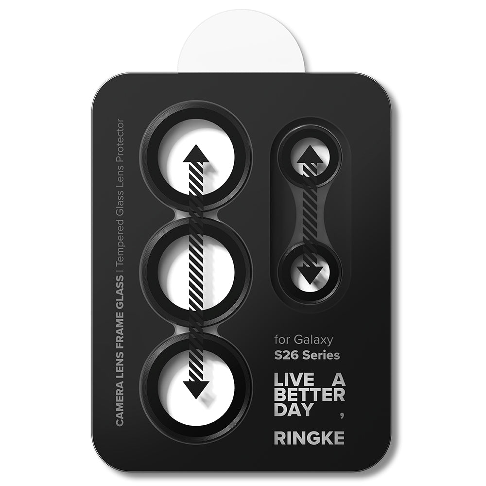 Beskyttelsesfolie Ringke Bakre Kamera for Samsung Galaxy S26 Ultra S948, Herdet Glass, Sett med 2 stykker, Svart