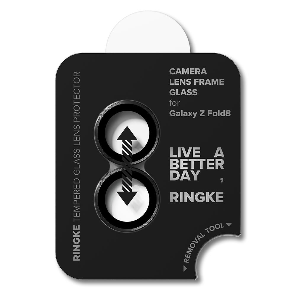 Ringke bakkamera beskyttelsesfilm for Samsung Galaxy Z Fold8 F971, herdet glass, sett med 2 stk, svart