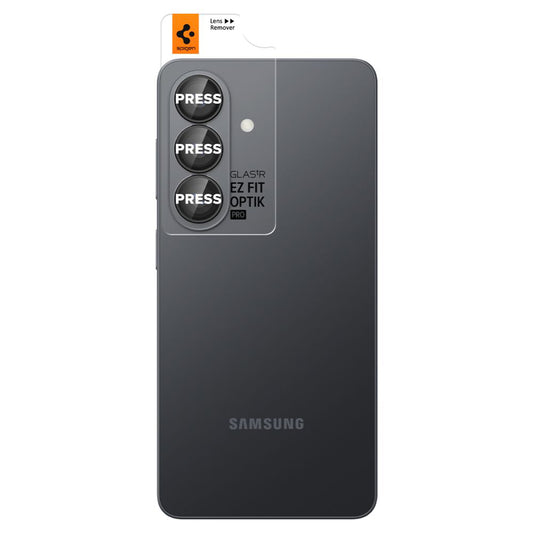 Bakre kamera beskyttelsesfilm Spigen GlastR EZ FIT Optik Pro HD for Samsung Galaxy S26 S942, Herdet glass, Sett med 2 stykker, Svart AGL11099