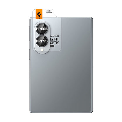 Beskyttelsesfilm for bakre kamera Spigen GlastR EZ FIT Optik Pro HD for Samsung Galaxy Z Fold8 F971, herdet glass, sett med 2 stk, svart AGL11944