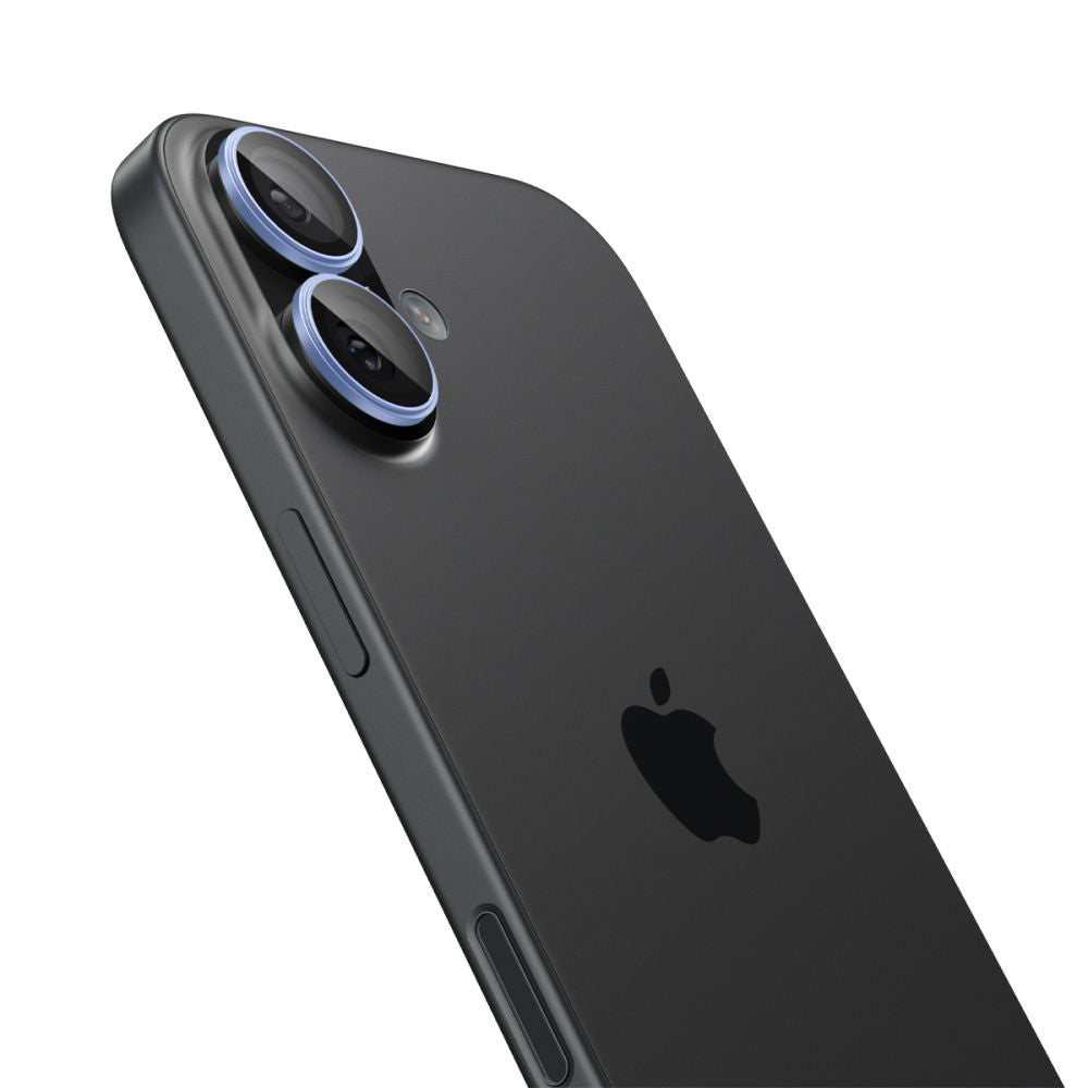 Beskyttelsesfilm for bakre kamera Spigen GlastR EZ FIT Optik Pro for Apple iPhone 17 / 16 Plus / 16, Herdet glass, Sett med 2 stk, Blå