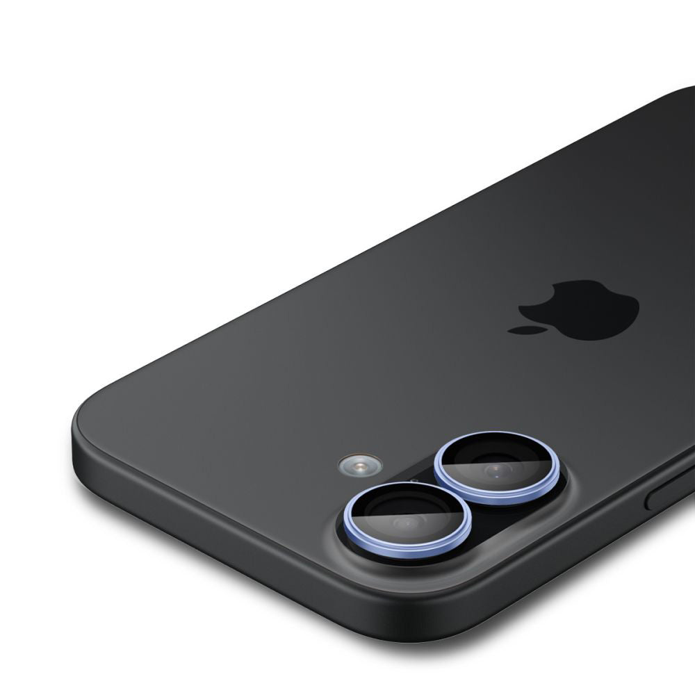 Beskyttelsesfilm for bakre kamera Spigen GlastR EZ FIT Optik Pro for Apple iPhone 17 / 16 Plus / 16, Herdet glass, Sett med 2 stk, Blå