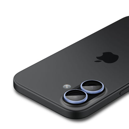 Beskyttelsesfilm for bakre kamera Spigen GlastR EZ FIT Optik Pro for Apple iPhone 17 / 16 Plus / 16, Herdet glass, Sett med 2 stk, Blå