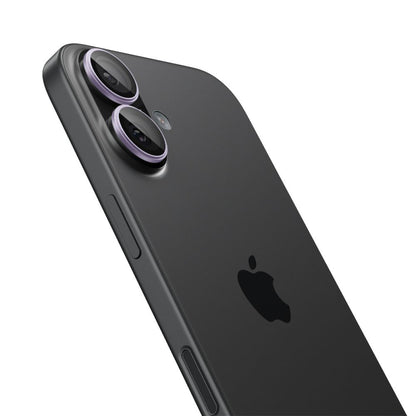 Bakre kamerabeskyttelsesfolie Spigen GlastR EZ FIT Optik Pro for Apple iPhone 17 / 16 Plus / 16, Herdet glass, Sett med 2 stykker, Lilla