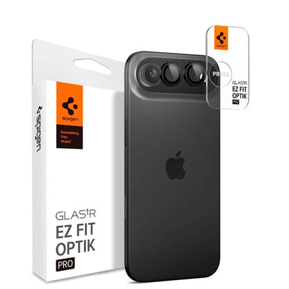 Bakre kamera beskyttelsesfilm Spigen GlastR EZ FIT Optik Pro for Apple iPhone 17 Air, Herdet glass, Sett med 2 stykker, Svart