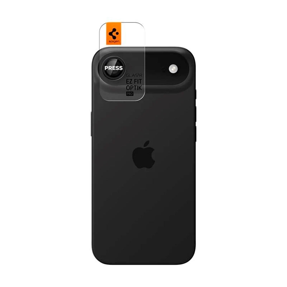 Bakre kamera beskyttelsesfilm Spigen GlastR EZ FIT Optik Pro for Apple iPhone 17 Air, Herdet glass, Sett med 2 stykker, Svart