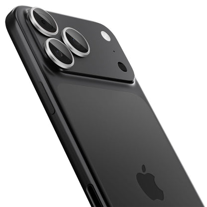 Bakre kamerabeskyttelsesfolie Spigen GlastR EZ FIT Optik Pro for Apple iPhone 17 Pro Max / 17 Pro, Herdet glass, Sett med 2 stykker, Sølvfarget