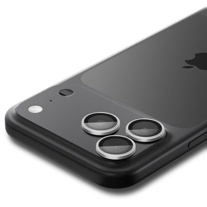 Bakre kamerabeskyttelsesfolie Spigen GlastR EZ FIT Optik Pro for Apple iPhone 17 Pro Max / 17 Pro, Herdet glass, Sett med 2 stykker, Sølvfarget