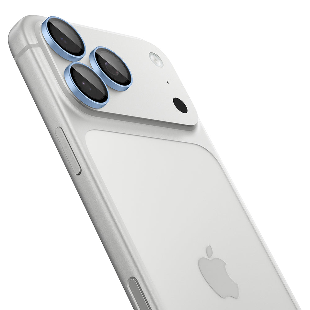 Bakre kameralinsebeskyttelse Spigen GlastR EZ FIT Optik Pro for Apple iPhone 18 Pro / 18 Pro Max, Herdet glass, Sett med 2 stk, Blå AGL12045