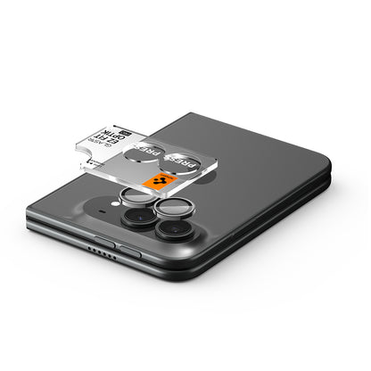 Bakre kameralinsebeskyttelse Spigen GlastR EZ FIT Optik Pro for Apple iPhone Duo, Herdet glass, Sett med 2 stk, Grå AGL12012