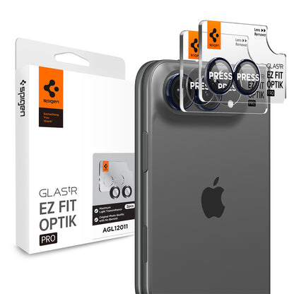 Bakre kameralinsebeskyttelse Spigen GlastR EZ FIT Optik Pro for Apple iPhone Duo, Herdet glass, Sett med 2 stk, Marineblå AGL12011