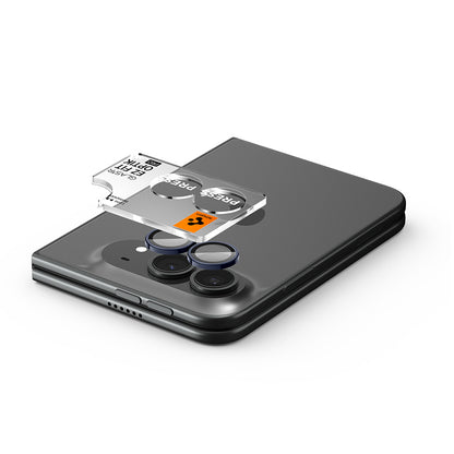 Bakre kameralinsebeskyttelse Spigen GlastR EZ FIT Optik Pro for Apple iPhone Duo, Herdet glass, Sett med 2 stk, Marineblå AGL12011