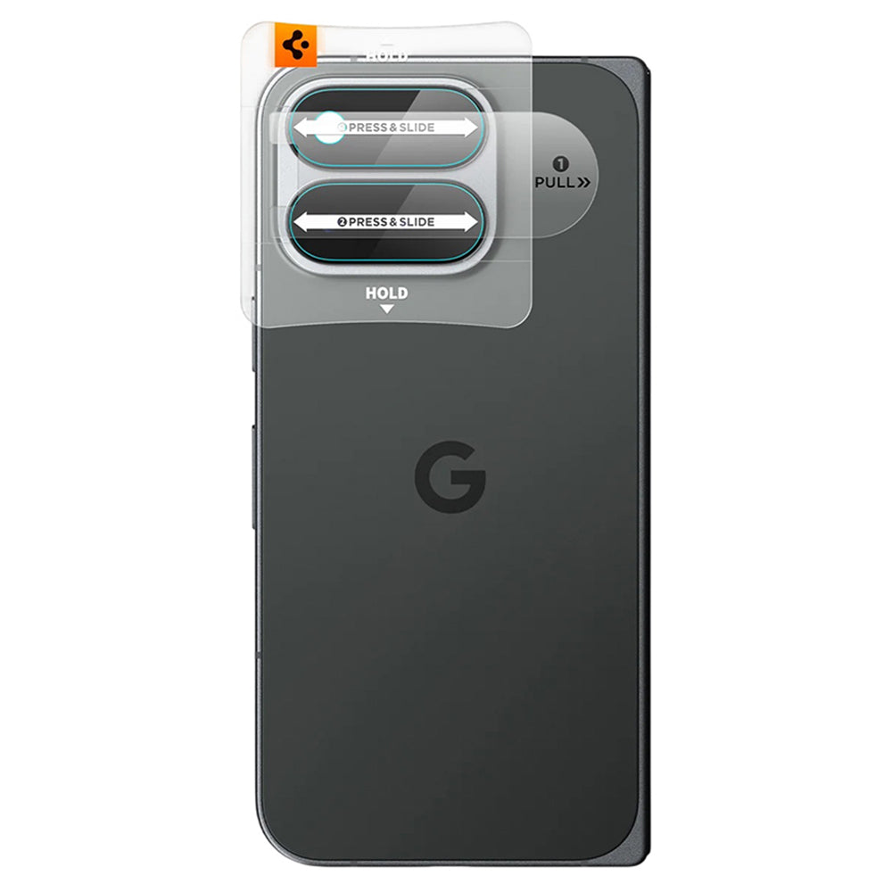 Beskyttelsesfilm for bakre kamera Spigen GlastR EZ FIT Optik Pro for Google Pixel 11 Pro Fold, Herdet glass, Sett med 2 stk, Transparent AGL11491