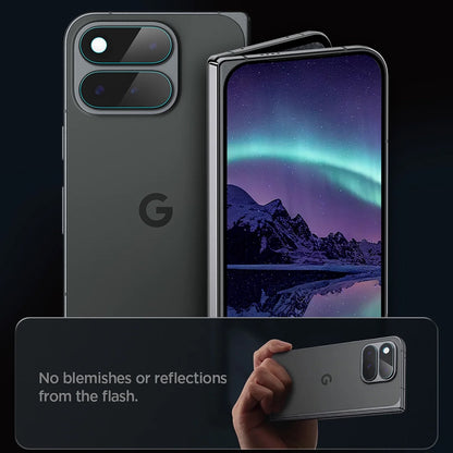 Beskyttelsesfilm for bakre kamera Spigen GlastR EZ FIT Optik Pro for Google Pixel 11 Pro Fold, Herdet glass, Sett med 2 stk, Transparent AGL11491