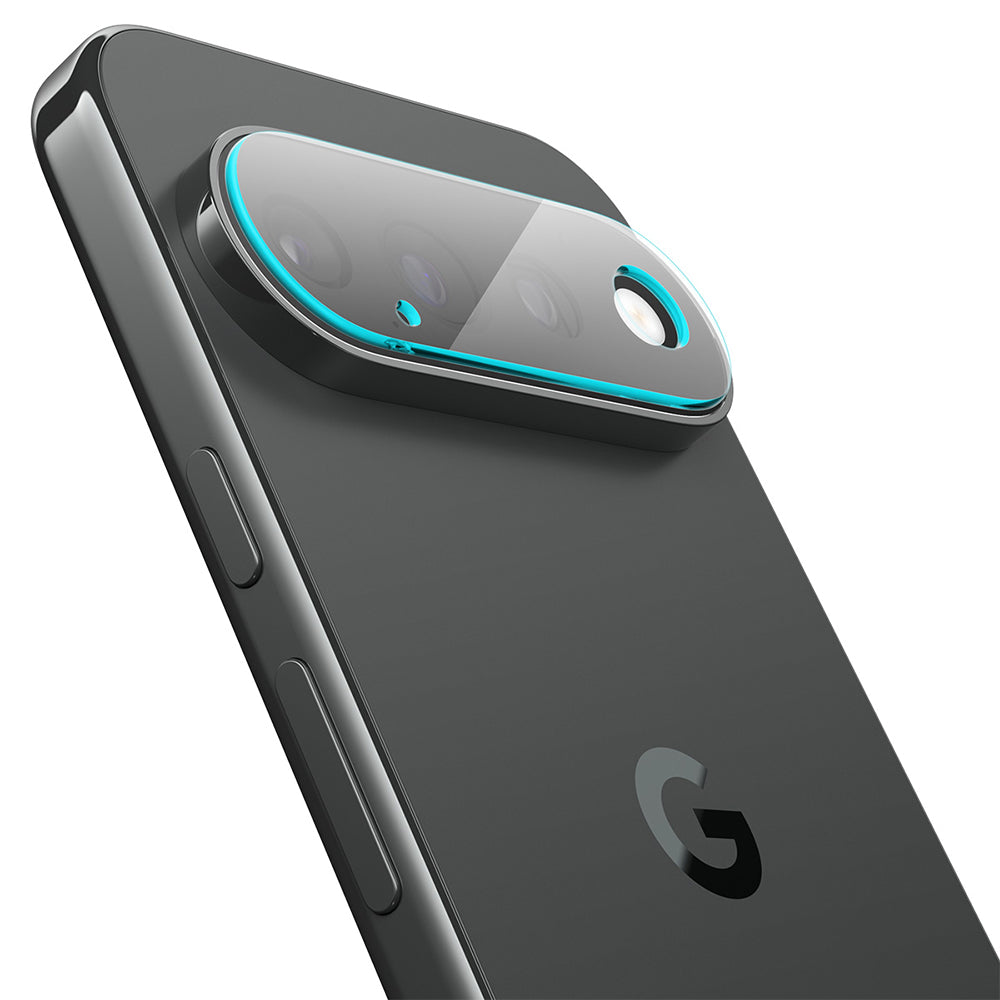 Bakre kameralinsebeskyttelse Spigen GlastR EZ FIT Optik Pro for Google Pixel 11 Pro, Herdet glass, Sett med 2 stk, Svart AGL11484