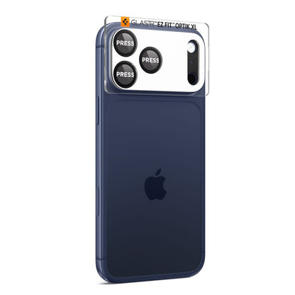 Bakre kamerabeskyttelsesfolie Spigen GlastR EZ FIT Optik Pro XL for Apple iPhone 17 Pro Max, Herdet glass, Svart AGL10649