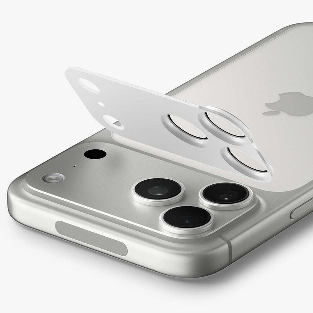 Bakre kameralinsebeskyttelse Spigen GlastR EZ FIT Optik Pro XL for Apple iPhone 18 Pro Max, Herdet glass, Sølv AGL12042