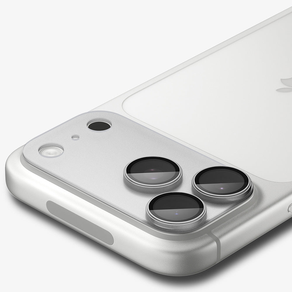Bakre kameralinsebeskyttelse Spigen GlastR EZ FIT Optik Pro XL for Apple iPhone 18 Pro Max, Herdet glass, Sølv AGL12042
