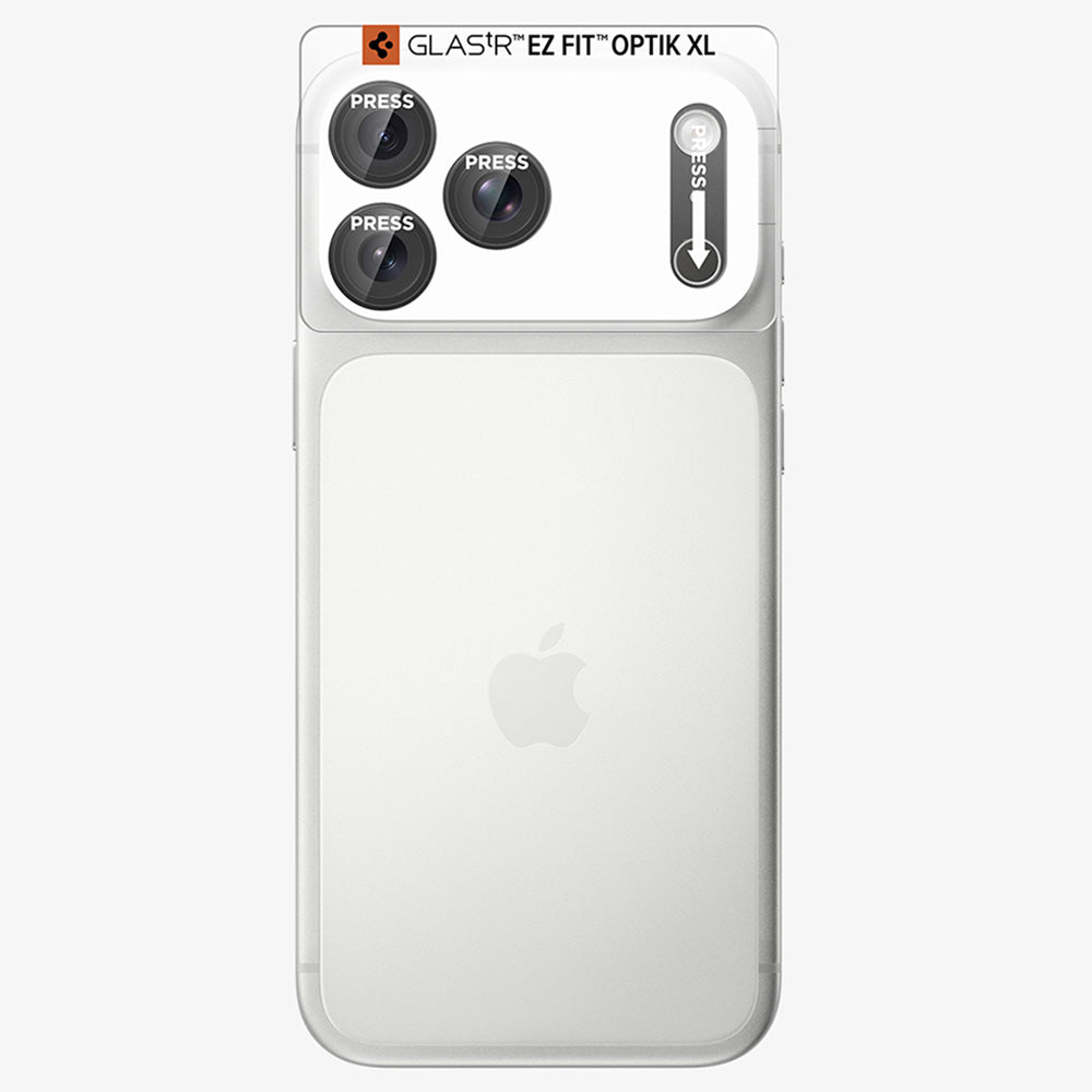 Bakre kameralinsebeskyttelse Spigen GlastR EZ FIT Optik Pro XL for Apple iPhone 18 Pro Max, Herdet glass, Mørkegrå AGL12039