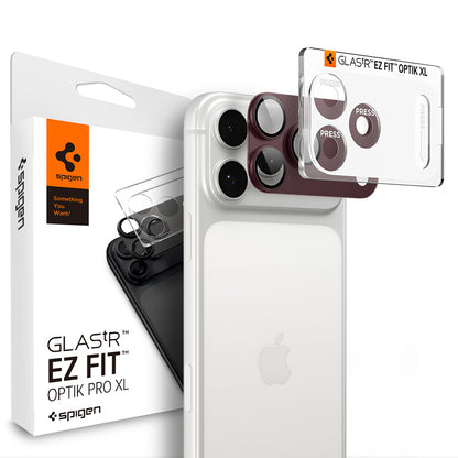 Beskyttelsesfilm for bakre kamera Spigen GlastR EZ FIT Optik Pro XL for Apple iPhone 18 Pro Max, Herdet glass, Burgunder AGL12040