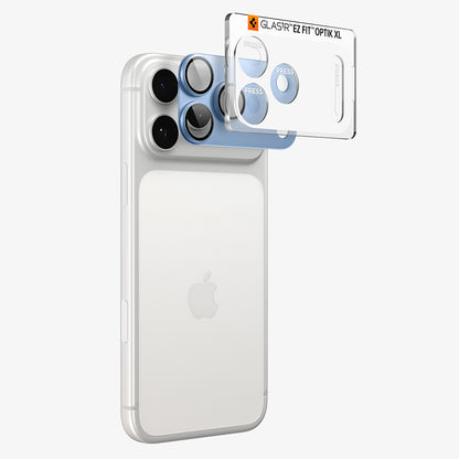 Beskyttelsesfilm for bakre kamera Spigen GlastR EZ FIT Optik Pro XL for Apple iPhone 18 Pro, Herdet glass, Blå AGL12037