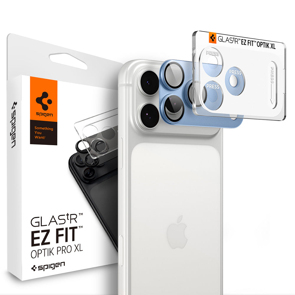 Beskyttelsesfilm for bakre kamera Spigen GlastR EZ FIT Optik Pro XL for Apple iPhone 18 Pro, Herdet glass, Blå AGL12037