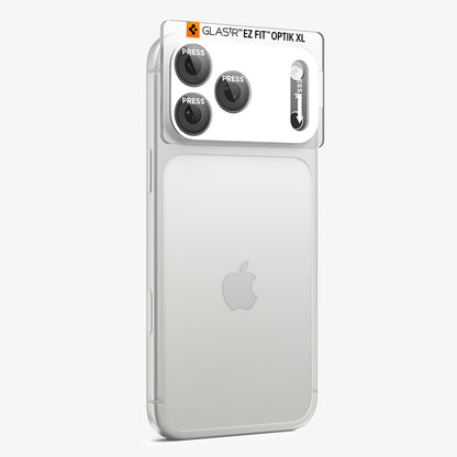 Bakre kameralinsebeskyttelse Spigen GlastR EZ FIT Optik Pro XL for Apple iPhone 18 Pro, Herdet glass, Mørkegrå AGL12035