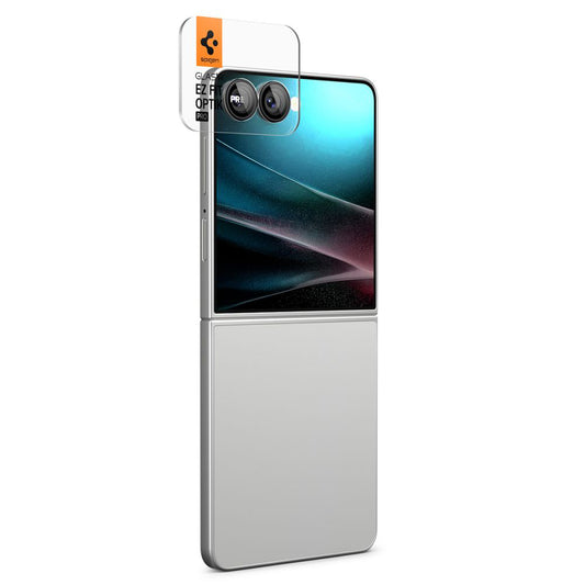 Bakre kamera beskyttelsesfilm Spigen GlastR EZ FIT Optik Pro HD for Samsung Galaxy Z Flip7 F766, Herdet glass, Sett med 2 stykker, Svart AGL09587